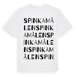 Spinkamålen ordlek t-shirt – ekologisk bomull t-shirt från Pinshirt