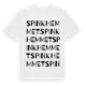 White t-shirt med Spinkhemmet ordlek t-shirt