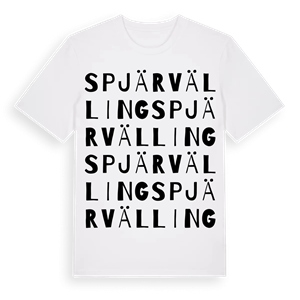Spjärvälling ordlek t-shirt – ekologisk bomull t-shirt från Pinshirt