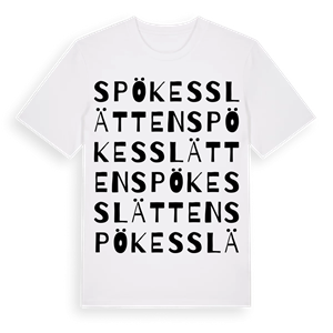 Spökesslätten ordlek t-shirt – ekologisk bomull t-shirt från Pinshirt