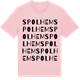 Pink Cotton t-shirt med Spolhem ordlek t-shirt
