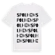 White t-shirt med Spolhem ordlek t-shirt