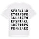 White t-shirt med Språklaretorp ordlek t-shirt