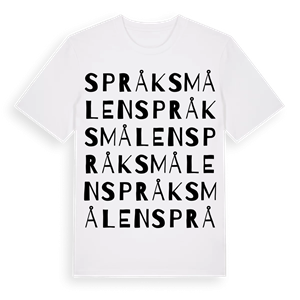 Språksmålen ordlek t-shirt – ekologisk bomull t-shirt från Pinshirt