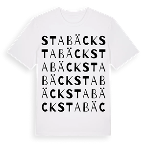Stabäck ordlek t-shirt – ekologisk bomull t-shirt från Pinshirt