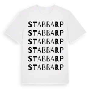 Stabbarp ordlek t-shirt – ekologisk bomull t-shirt från Pinshirt