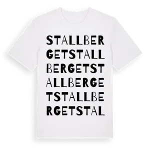 Stallberget ordlek t-shirt – ekologisk bomull t-shirt från Pinshirt