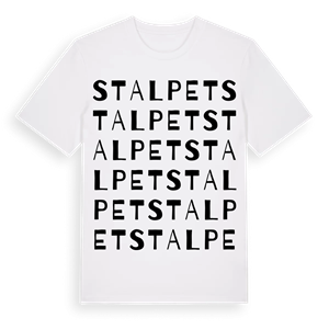 Stalpet ordlek t-shirt – ekologisk bomull t-shirt från Pinshirt