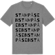 Mid Heather Gray t-shirt med Stampåsen ordlek t-shirt