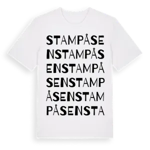 Stampåsen ordlek t-shirt – ekologisk bomull t-shirt från Pinshirt