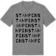 Mid Heather Gray t-shirt med Stampen ordlek t-shirt