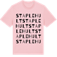 Pink Cotton t-shirt med Staplehult ordlek t-shirt