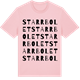 Pink Cotton t-shirt med Starrbolet ordlek t-shirt