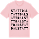 Pink Cotton t-shirt med Stattdal ordlek t-shirt