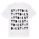 White t-shirt med Stattdal ordlek t-shirt