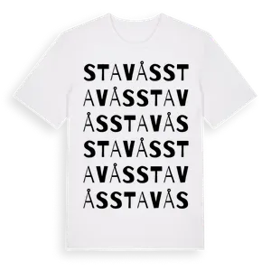 Stavås ordlek t-shirt – ekologisk bomull t-shirt från Pinshirt
