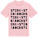 Pink Cotton t-shirt med Stenbastegården ordlek t-shirt