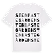 White t-shirt med Stenbastegården ordlek t-shirt