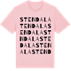 Pink Cotton t-shirt med Stendala ordlek t-shirt