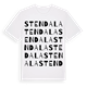 White t-shirt med Stendala ordlek t-shirt
