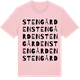 Pink Cotton t-shirt med Stengården ordlek t-shirt