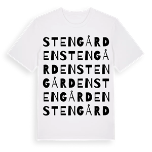 Stengården ordlek t-shirt – ekologisk bomull t-shirt från Pinshirt