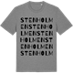 Mid Heather Gray t-shirt med Stenholmen ordlek t-shirt