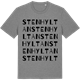 Mid Heather Gray t-shirt med Stenhyltan ordlek t-shirt