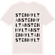 Vintage White t-shirt med Stenhyltan ordlek t-shirt