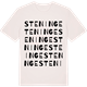 Vintage White t-shirt med Steninge ordlek t-shirt