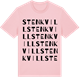 Pink Cotton t-shirt med Stenkvill ordlek t-shirt