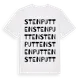 White t-shirt med Stenputten ordlek t-shirt