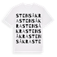White t-shirt med Stensåkra ordlek t-shirt