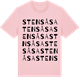 Pink Cotton t-shirt med Stensåsa ordlek t-shirt