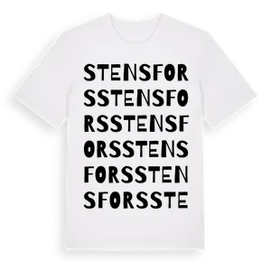 Stensfors ordlek t-shirt – ekologisk bomull t-shirt från Pinshirt