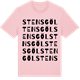 Pink Cotton t-shirt med Stensgöl ordlek t-shirt