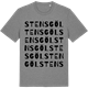 Mid Heather Gray t-shirt med Stensgöl ordlek t-shirt
