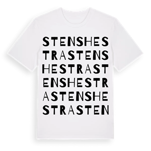 Stenshestra ordlek t-shirt – ekologisk bomull t-shirt från Pinshirt