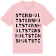 Pink Cotton t-shirt med Stenshult ordlek t-shirt