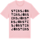 Pink Cotton t-shirt med Stensjön ordlek t-shirt