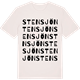 Vintage White t-shirt med Stensjön ordlek t-shirt