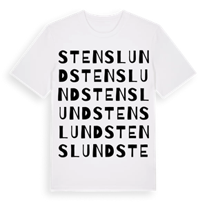 Stenslund ordlek t-shirt – ekologisk bomull t-shirt från Pinshirt