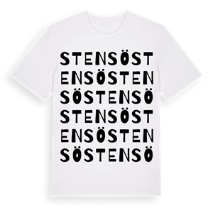 Stensö ordlek t-shirt – ekologisk bomull t-shirt från Pinshirt