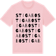 Pink Cotton t-shirt med Stigabo ordlek t-shirt