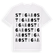 White t-shirt med Stigabo ordlek t-shirt