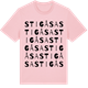 Pink Cotton t-shirt med Stigåsa ordlek t-shirt