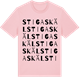 Pink Cotton t-shirt med Stigaskäl ordlek t-shirt