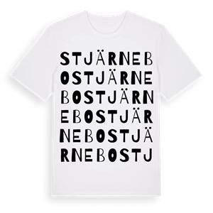 Stjärnebo ordlek t-shirt – ekologisk bomull t-shirt från Pinshirt