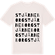 Vintage White t-shirt med Stjärneborg ordlek t-shirt