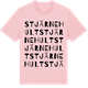 Pink Cotton t-shirt med Stjärnehult ordlek t-shirt